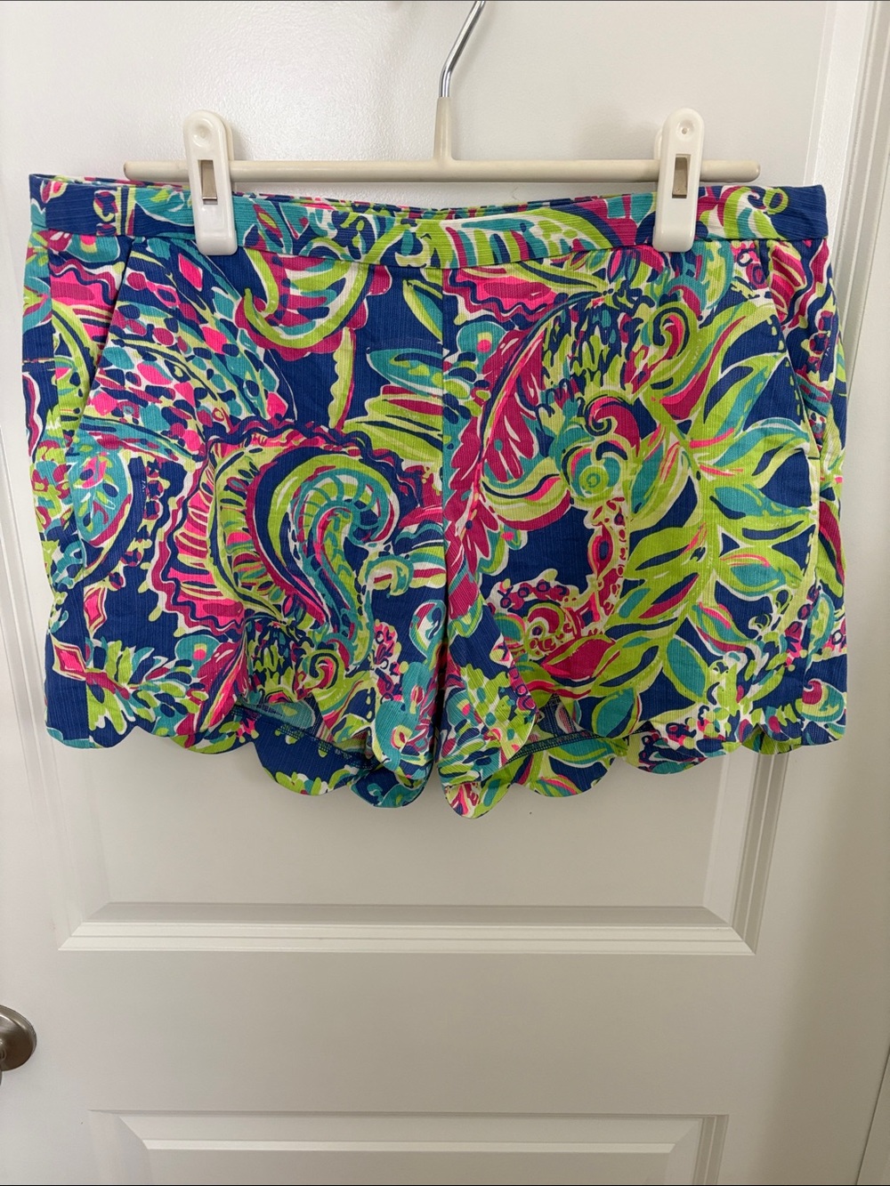 Lilly Pulitzer Multicolor Tropical Print Shorts - Navy, Lime & Hot Pink